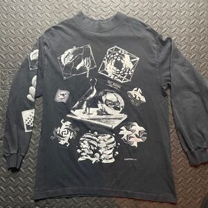 Vintage M.C. Escher "Andazia" All Over Print Long Sleeve Shirt